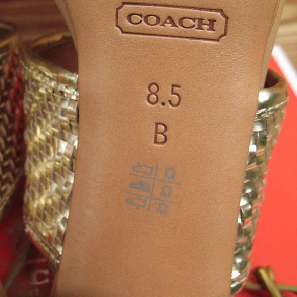 Coach Steffi Metallic  Platform Heels Shoes - Picture 10 of 11